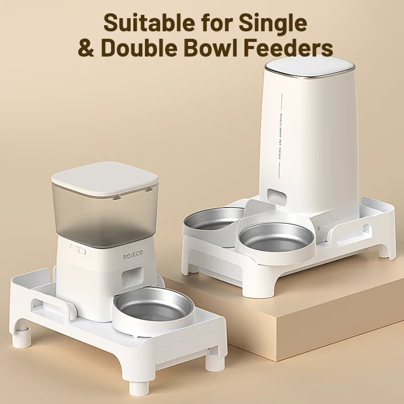 ROJECO Adjustable Multifunction Elevated Pet Feeder Bracket for Cats and Dogs
