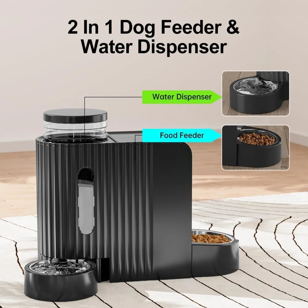 Automatic Gravity Pet Feeder and Water Dispenser Set for All Breeds
