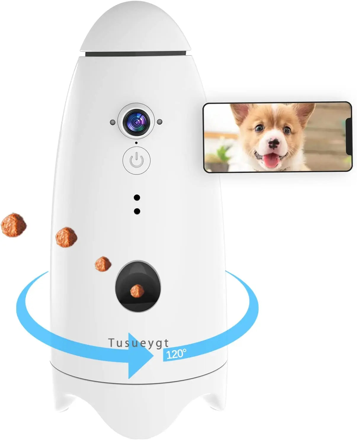 Pet Camera with Treat Dispenser 1080p 180 Degree View Two Way Audio