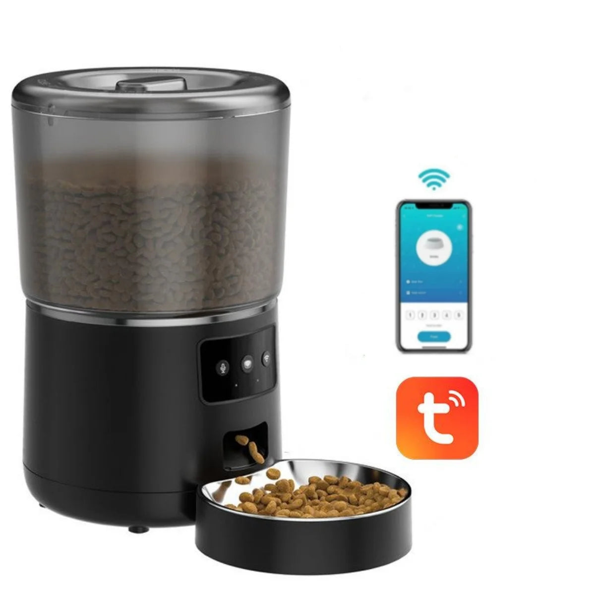 NPET 4L Automatic Smart Pet Feeder for Cats and Dogs with Stainless Steel Bowl