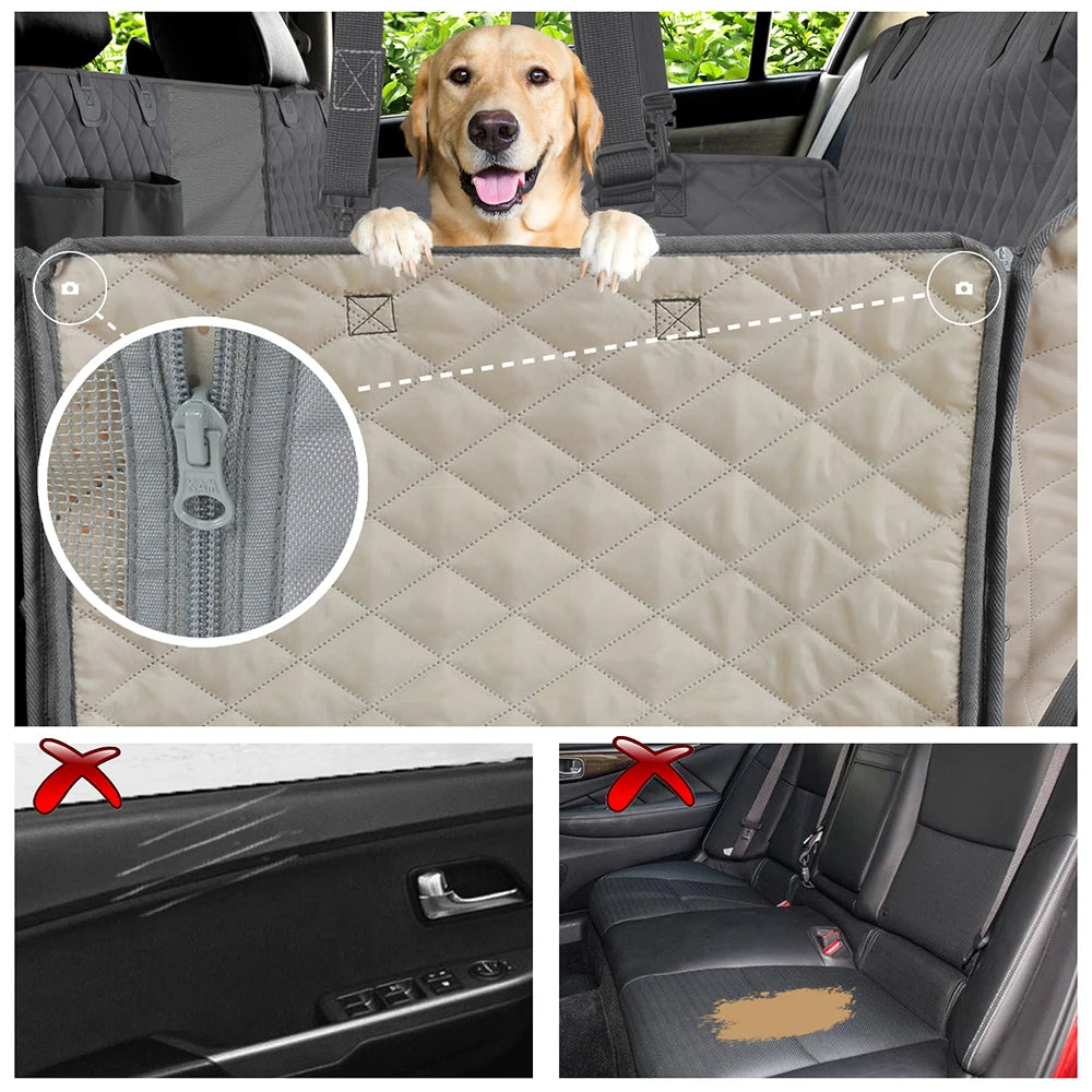 Petravel Waterproof Dog Car Seat Cover Hammock for All Breeds and Sizes