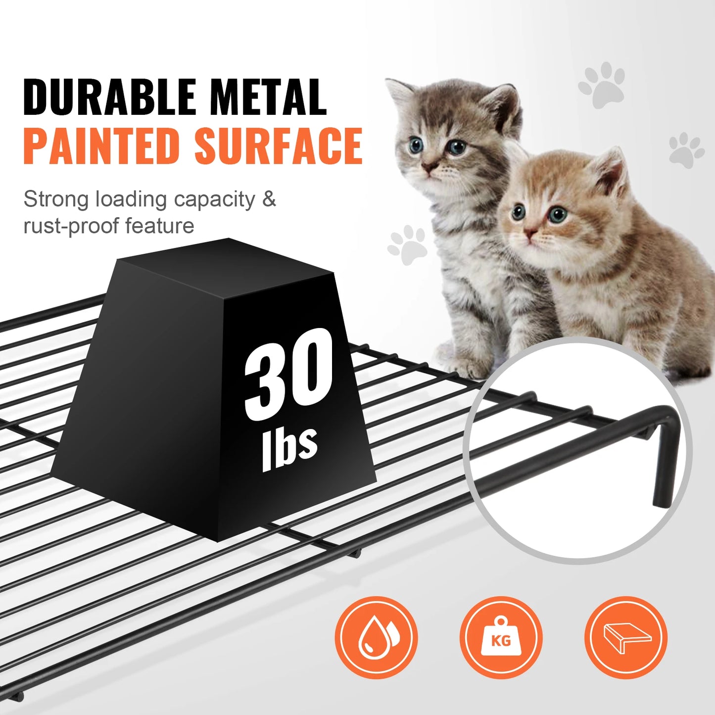 VEVOR 4 Tier Large Cat Playpen Indoor Metal Cage with Hammock and Ladders