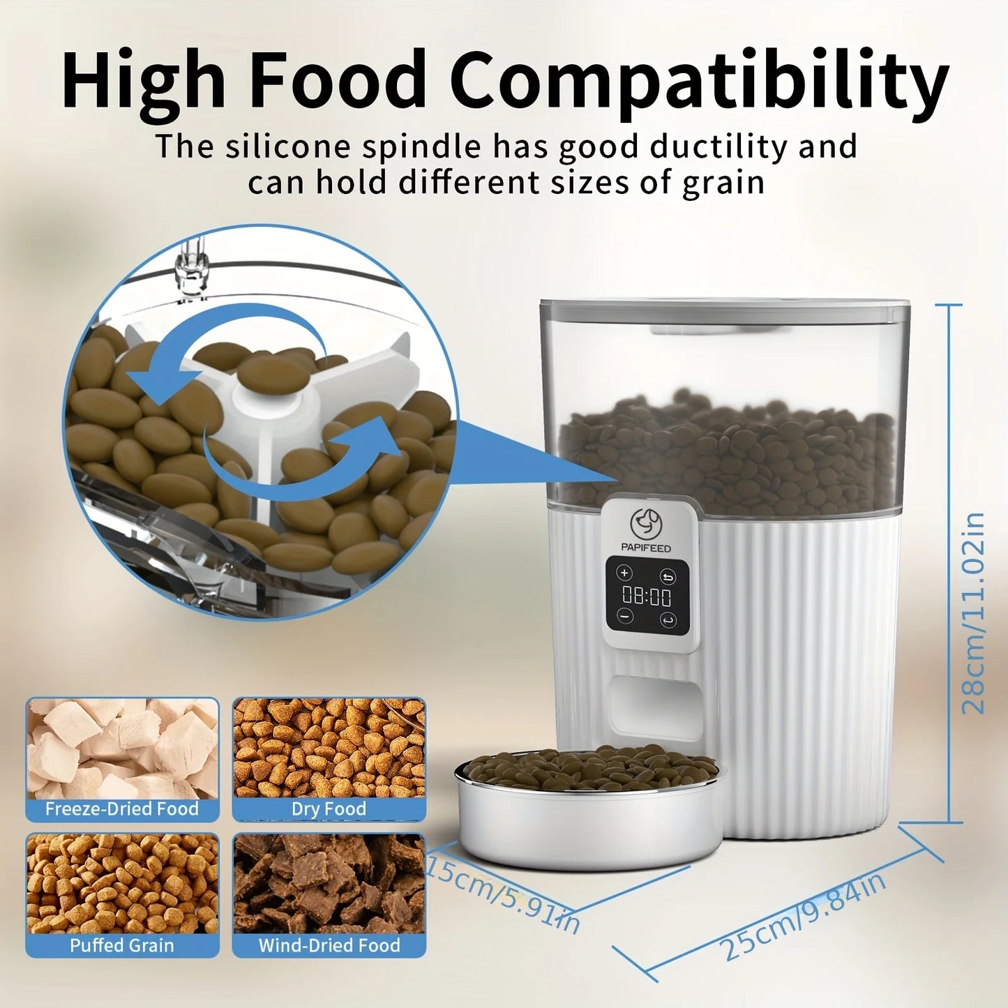 PAPIFEED Smart Cat and Dog Automatic Feeder with WiFi Remote Control
