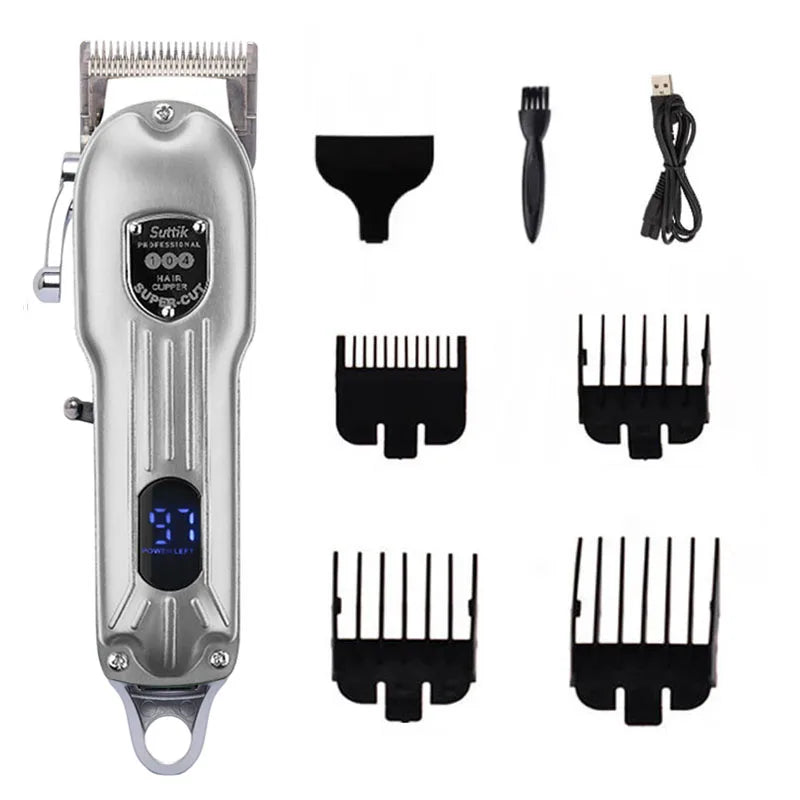 Professional Dog Hair Clipper Rechargeable Pet Trimmer Low Noise Grooming Tool