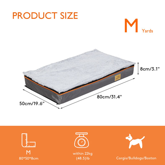 Large Orthopedic Dog Bed with Washable Cover and Padded Foam Cushion