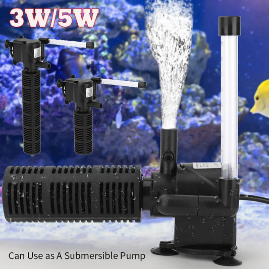 3 In 1 Aeration Water Purifier Submersible Aquarium Filter
