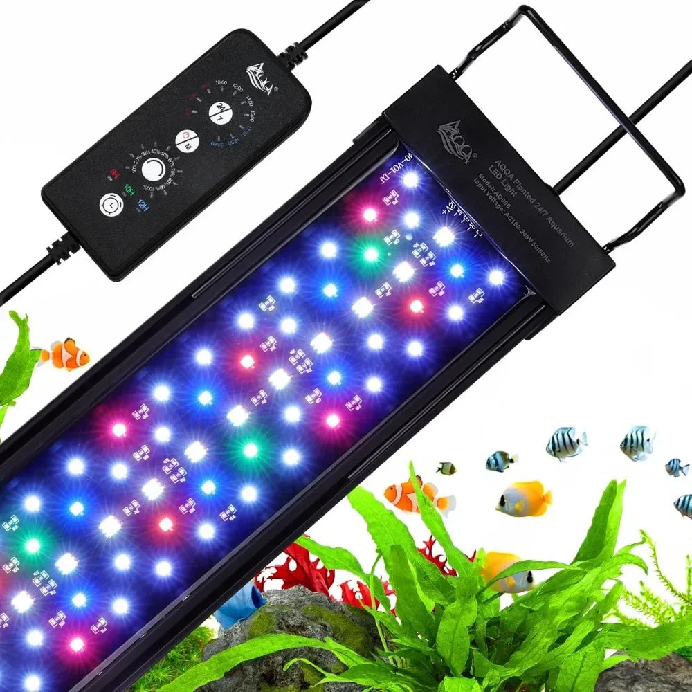 AQQA Led Aquarium Light 24 7 Mode IP68 Waterproof Bracket