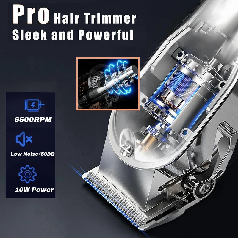 Professional Dog Hair Clipper Rechargeable Pet Trimmer for Grooming and Styling
