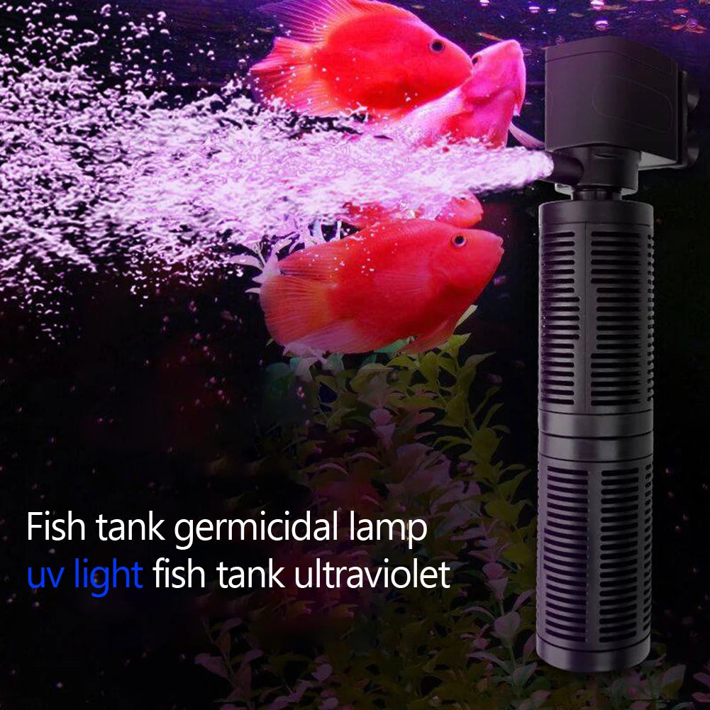 3 In 1 Silent Aquarium Water Purifier With Submersible Pump