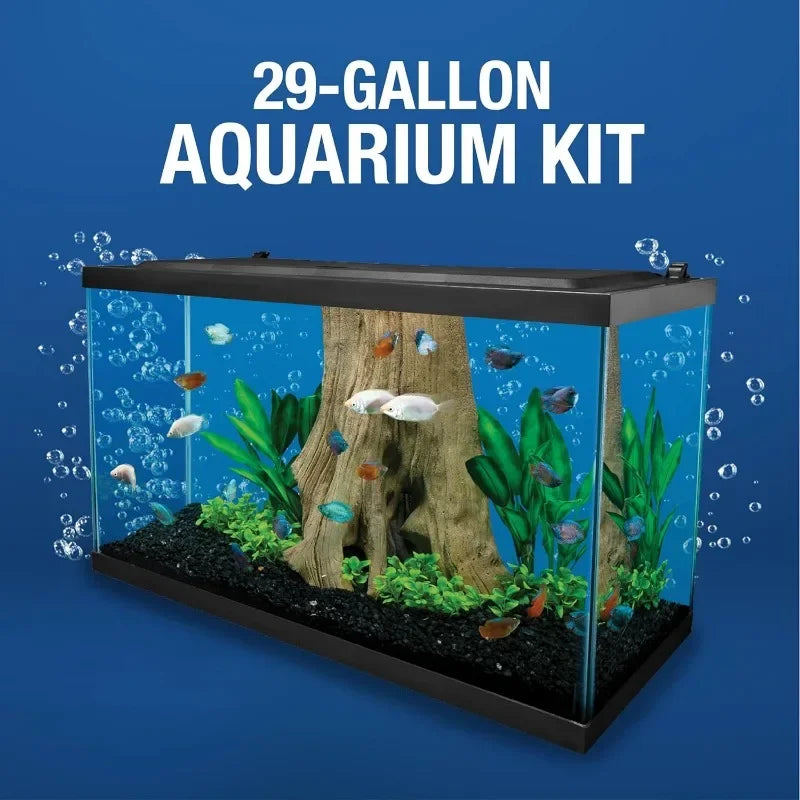 LED 29 Gallon Aquarium Kit With Filtration And Heater