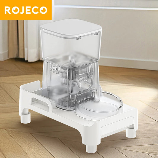 ROJECO Adjustable Multifunction Elevated Pet Feeder Bracket for Cats and Dogs