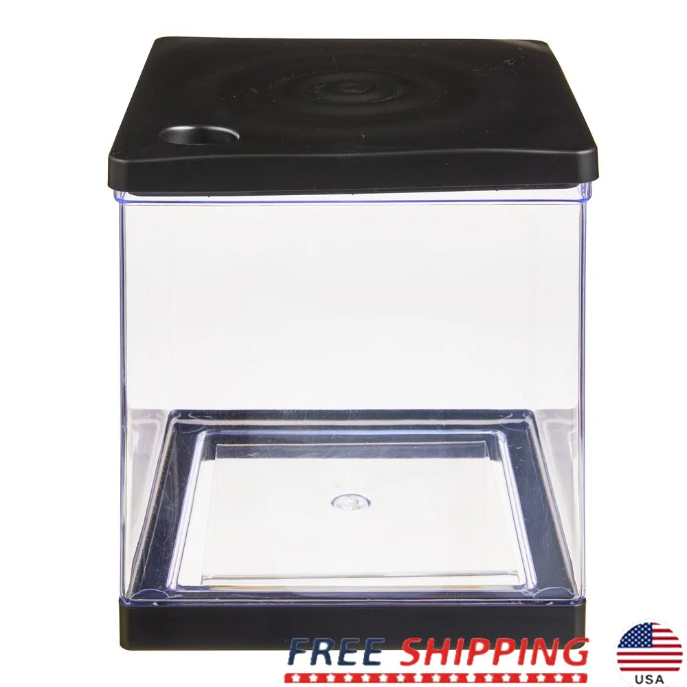 5 Gallon Plastic Aquarium Tank with Internal Filter and LED Light for Fish