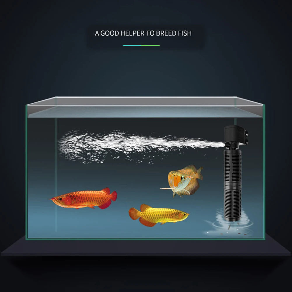 3 In 1 Silent Aquarium Water Purifier With Submersible Pump