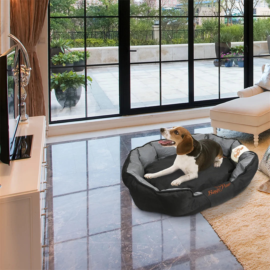BingoPaw Large Waterproof Dog Bed with Removable Cushion for Ultimate Comfort