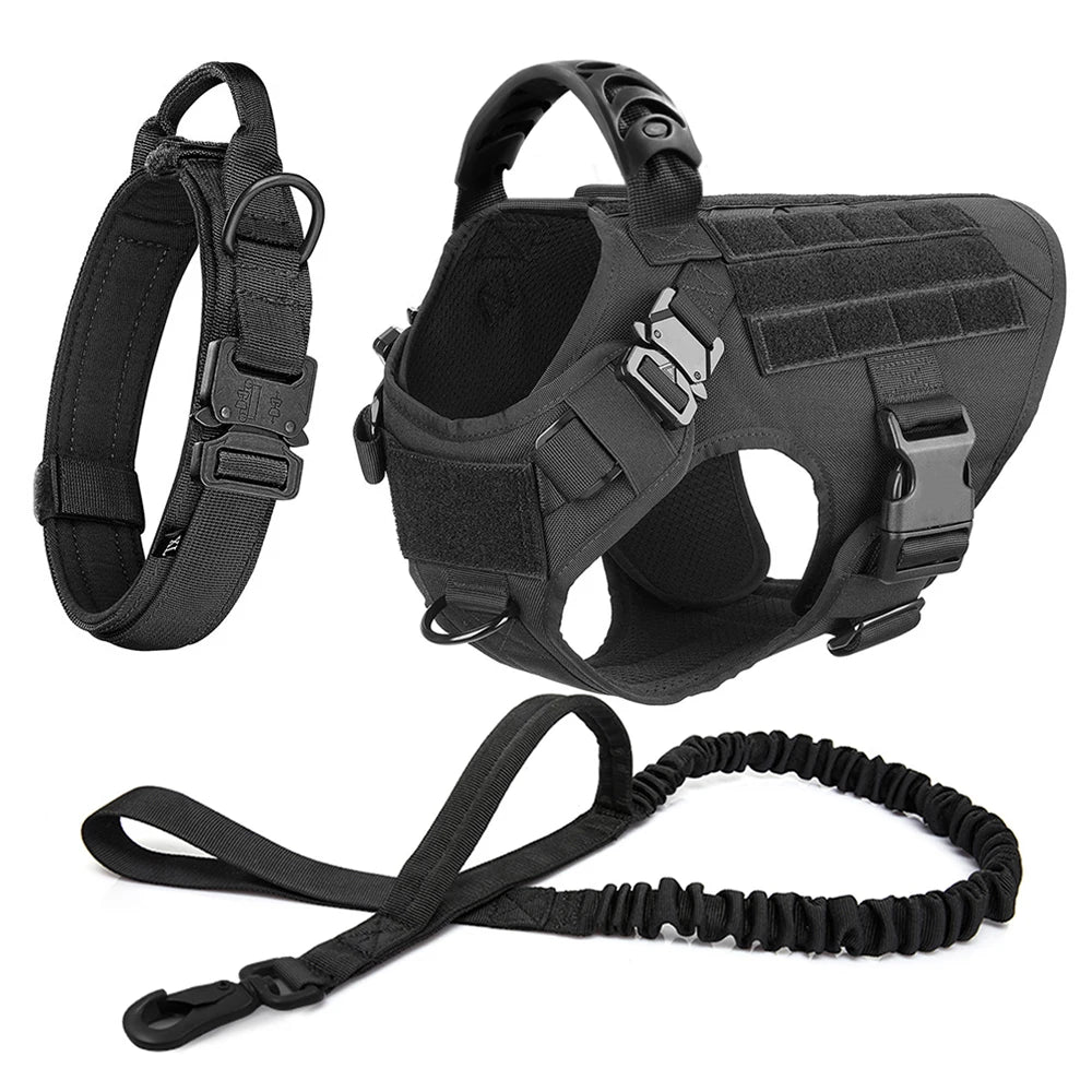 Large Dog Harness And Leash Set For German Shepherd And Malinois Training