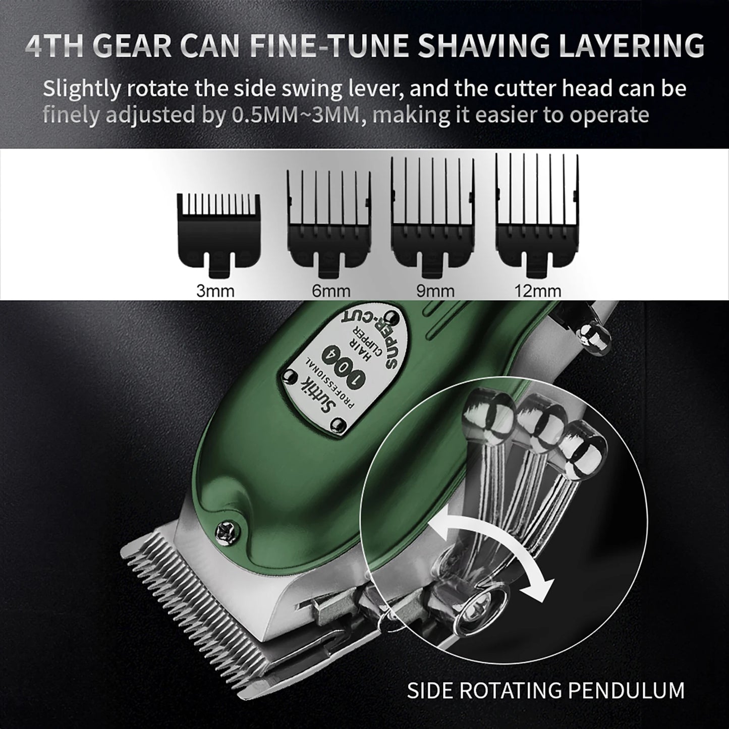 Professional Dog Hair Clipper Rechargeable Pet Trimmer Low Noise Grooming Tool