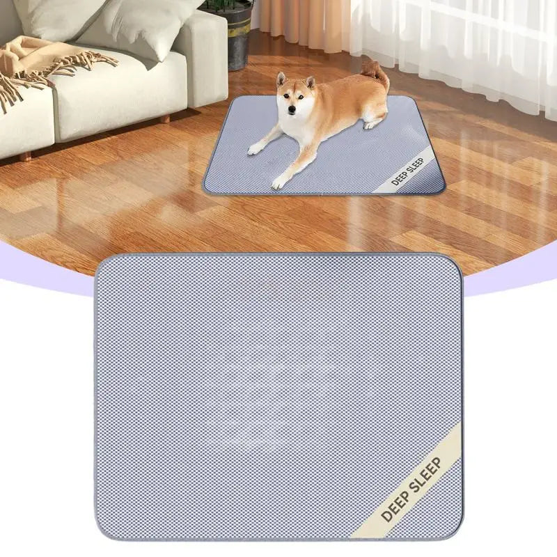 Dog Cooling Mat for Summer Comfort Indoor Outdoor Breathable Pet Cushion