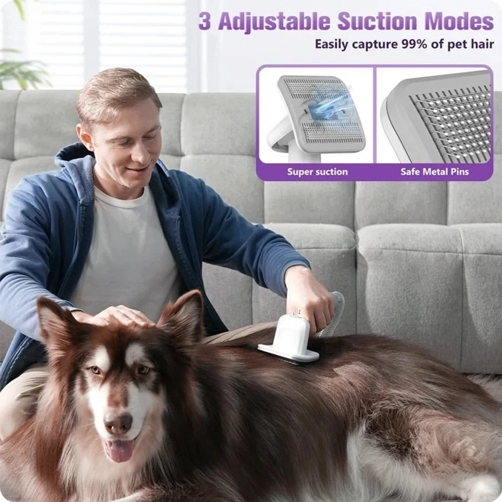 Homeika Pet Grooming Kit Vacuum with Nail Grinder and Shedding Brush