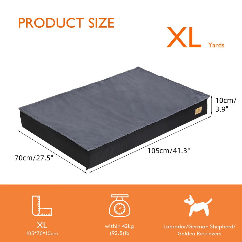 Large Waterproof Orthopaedic Dog Bed with Removable Washable Cover