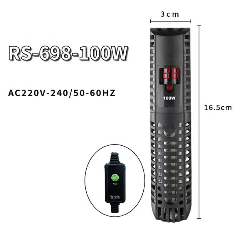 Aquarium Submersible Heater With LCD Display Adjustable 500W