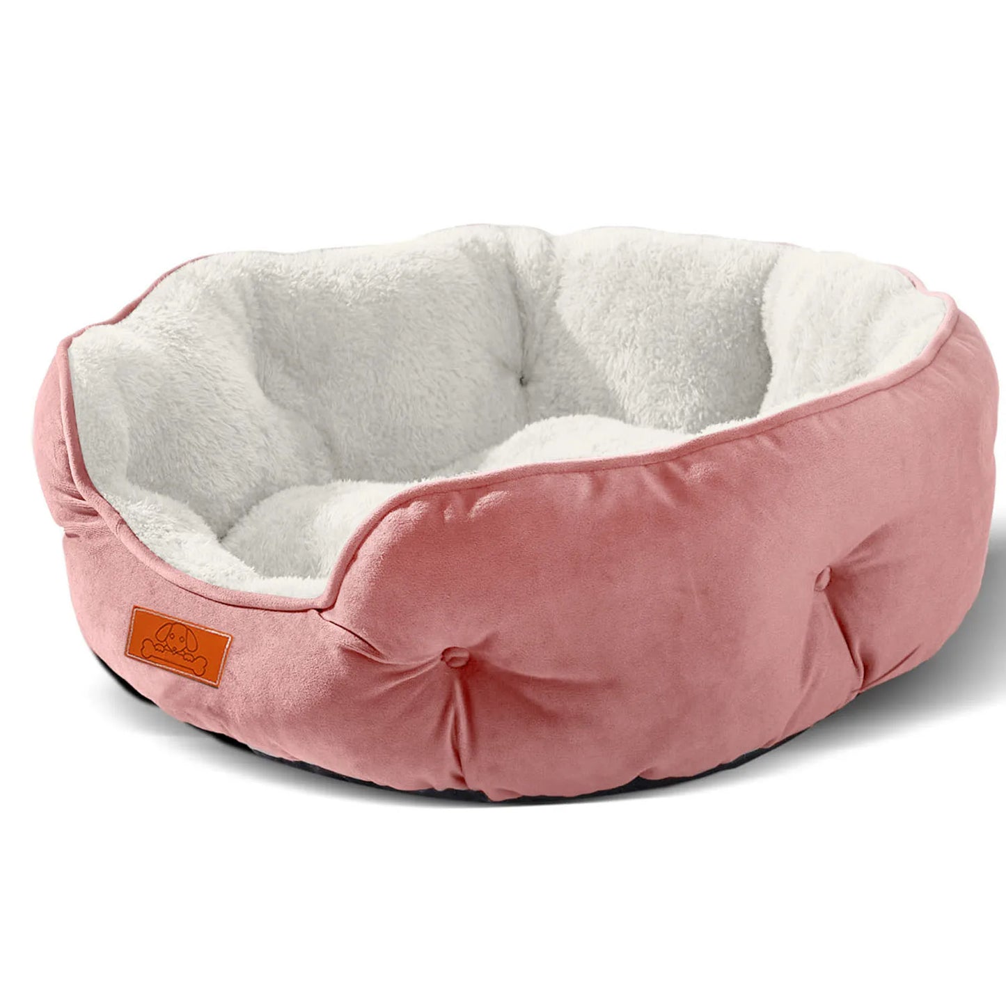 Cozy Grey Pet Bed for Small and Large Pets Soft Washable Non-Slip Base