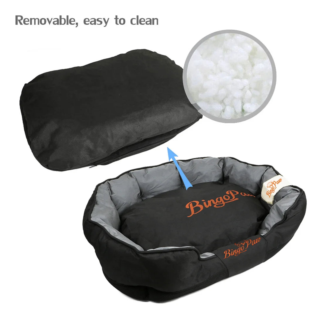 BingoPaw Large Waterproof Dog Bed with Removable Cushion for Ultimate Comfort