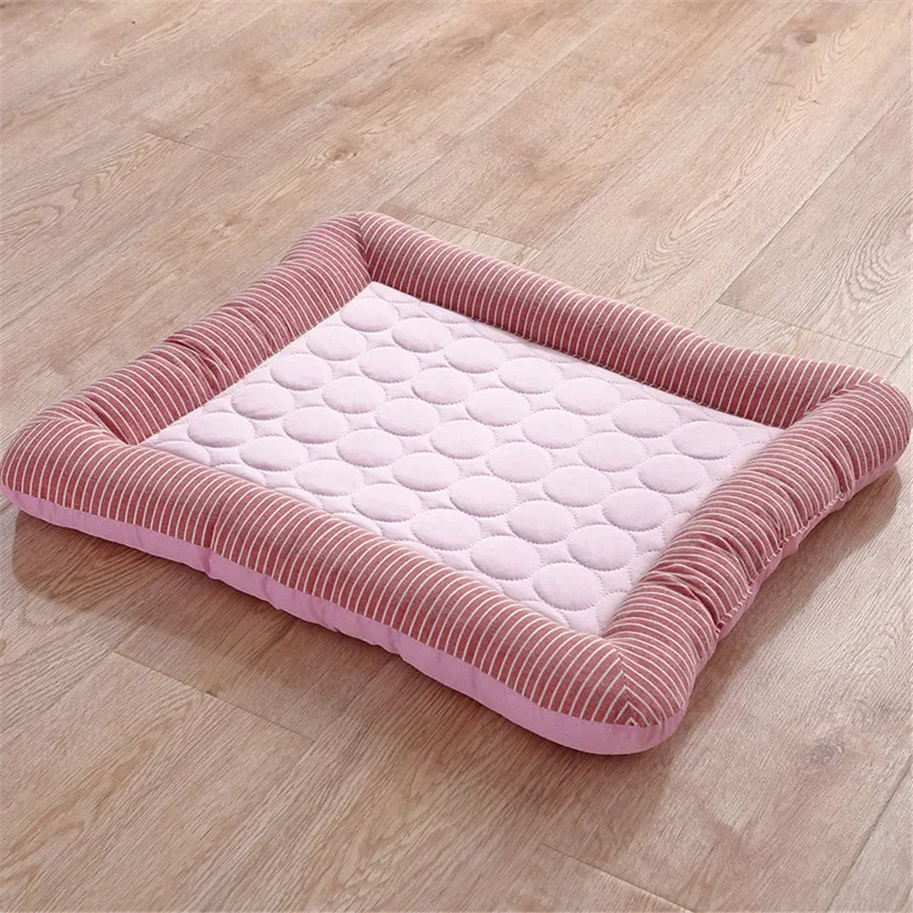 Cooling Summer Dog Mat Pad Breathable Washable Blanket for All Dog Sizes