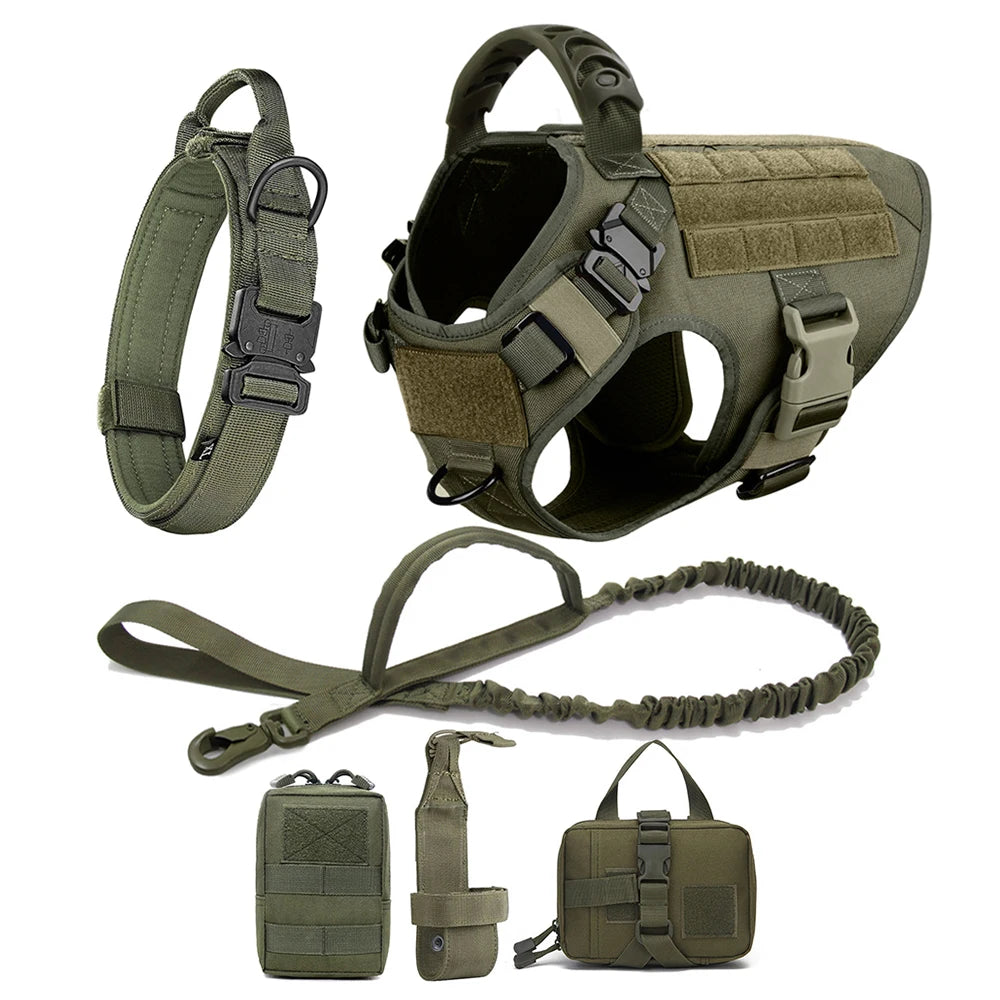 Large Dog Harness And Leash Set For German Shepherd And Malinois Training