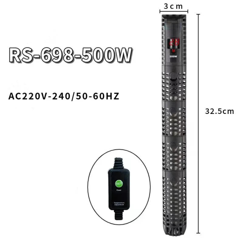 Aquarium Submersible Heater With LCD Display Adjustable 500W