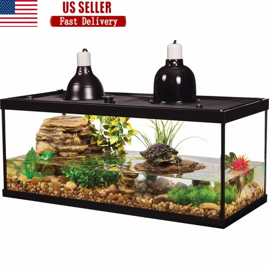 20 Gallon Deluxe Turtle Tank Starter Kit With Filter