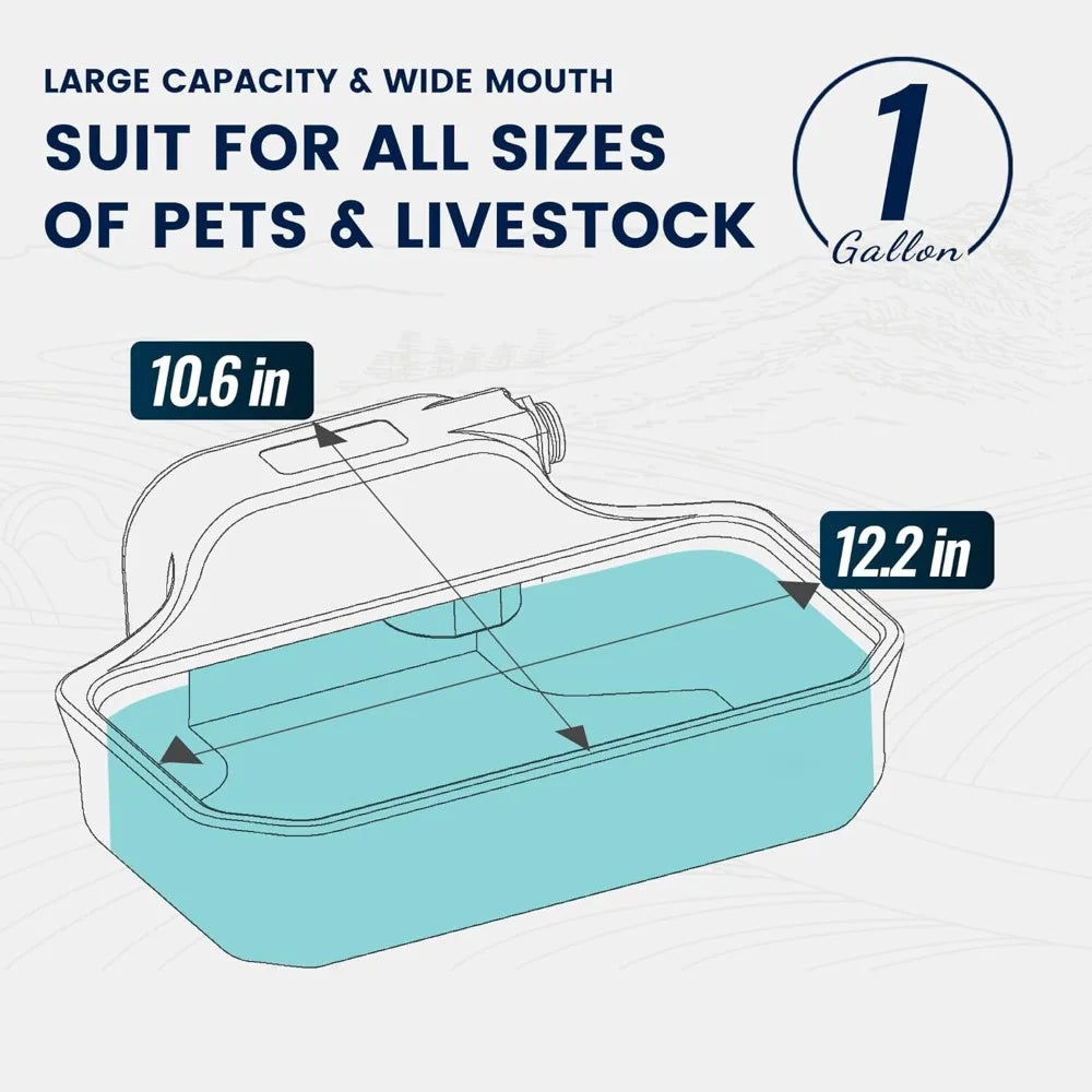 Automatic 1 Gallon Dog Water Dispenser for Indoor and Outdoor Use