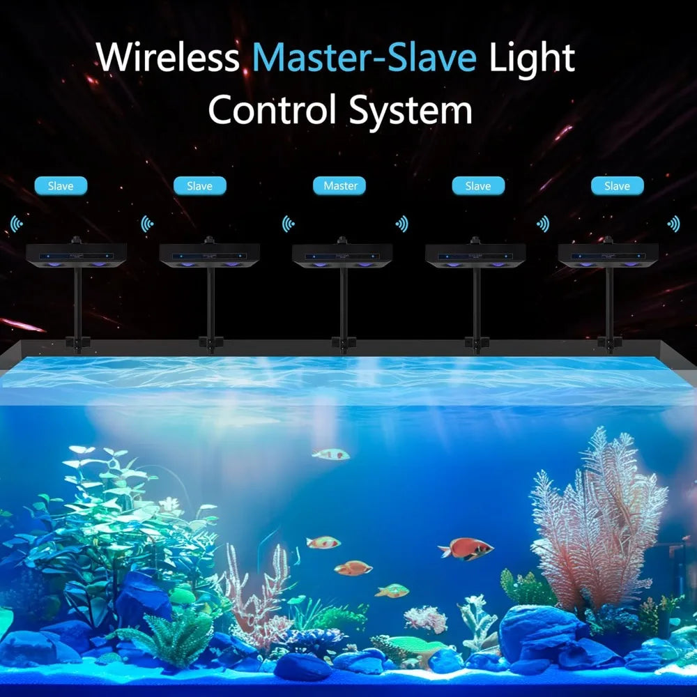 95W Sunrise Sunset Moonlight Aquarium Light Group Control