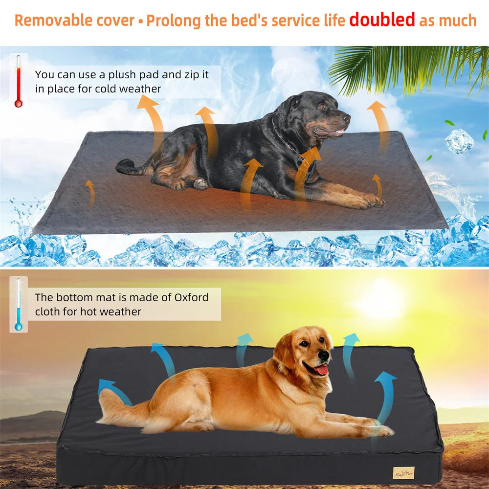 Large Waterproof Orthopaedic Dog Bed with Removable Washable Cover