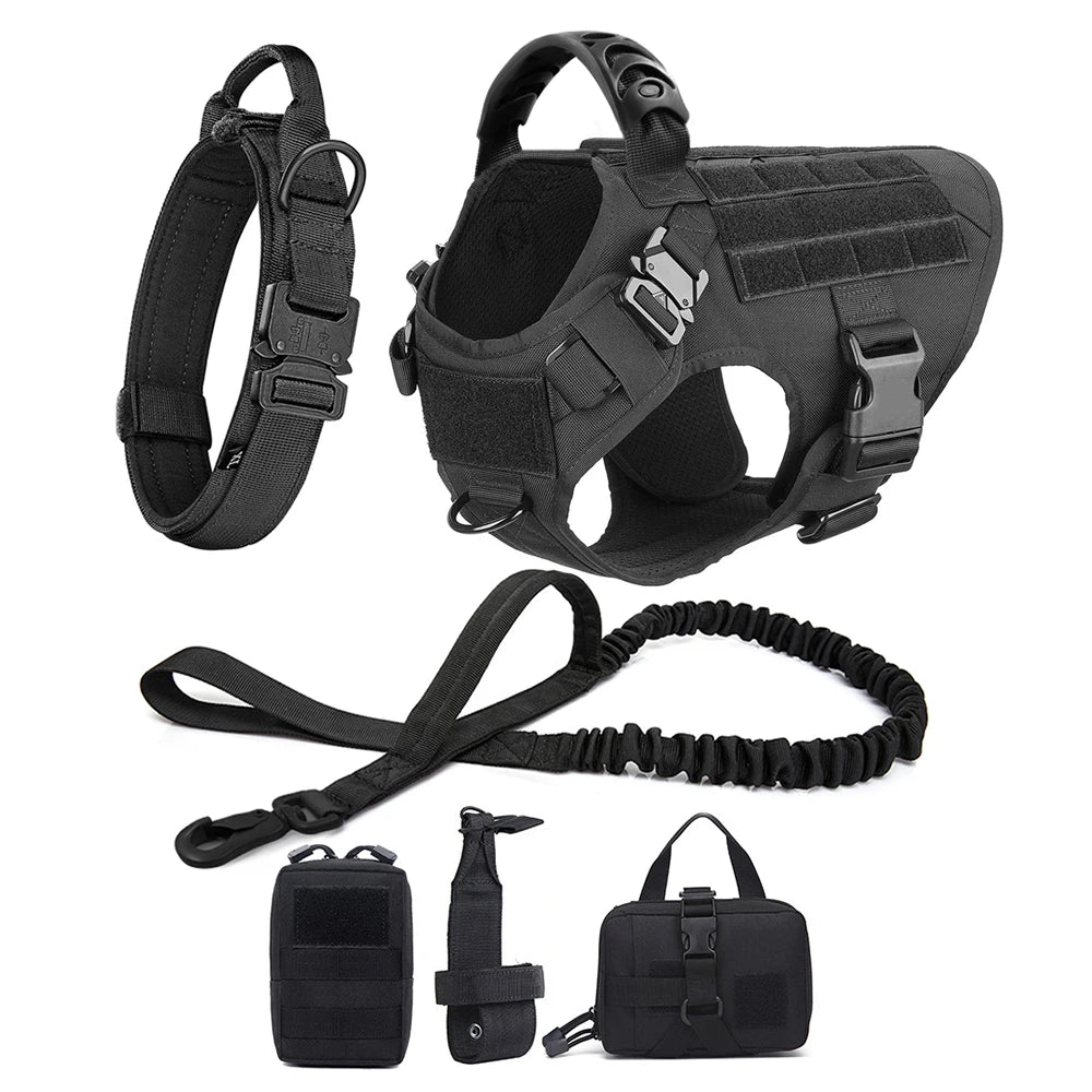 Large Dog Harness And Leash Set For German Shepherd And Malinois Training
