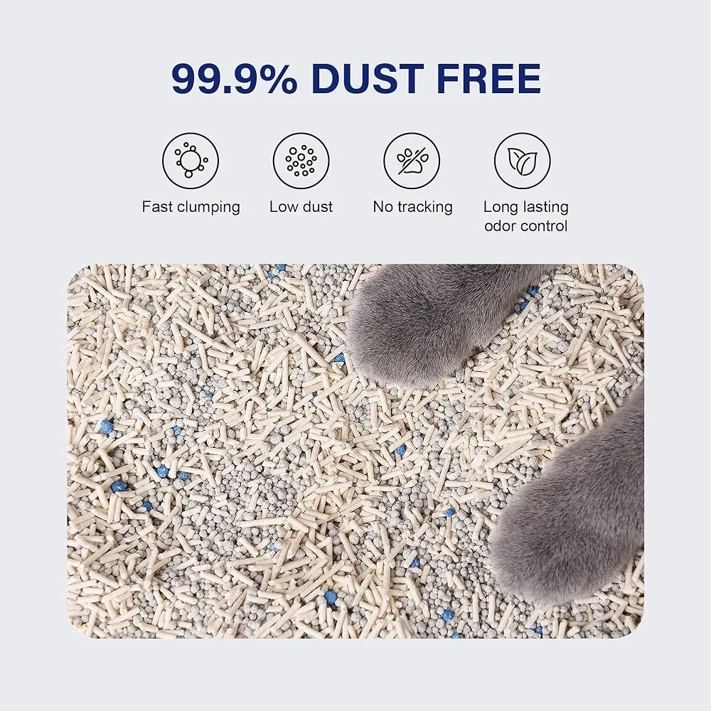 Petrichor Cat Litter Tofu Pellets Quick Clumping Low Dust Eco-Friendly 24lbs