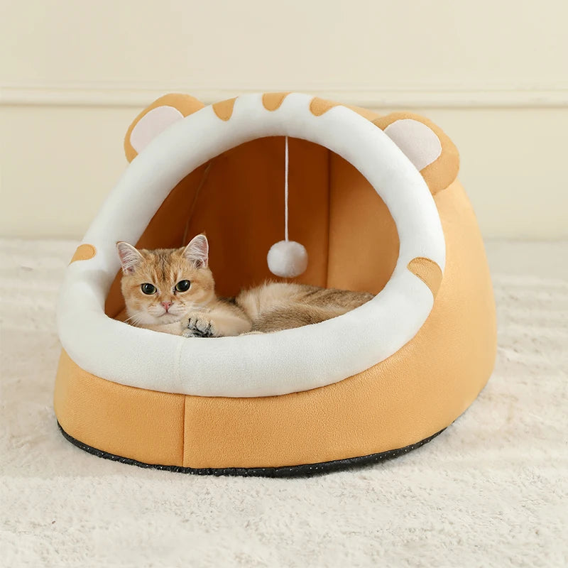 Cozy Cat Bed Warm Pet House Soft Cushion for Cats and Small Dogs