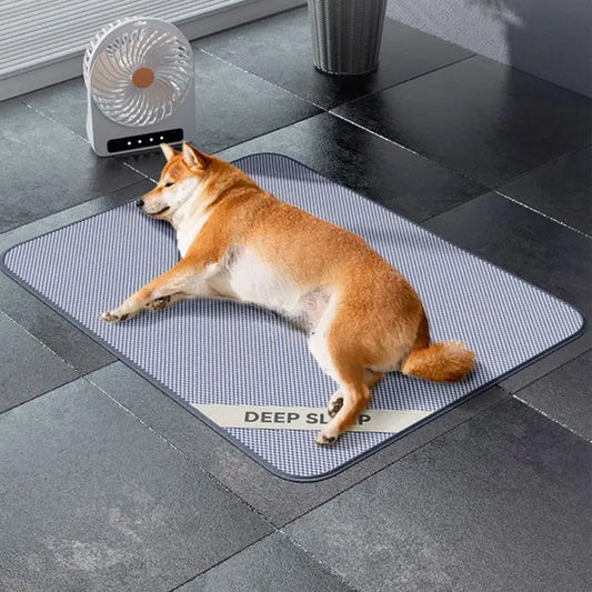 Dog Cooling Mat for Summer Comfort Indoor Outdoor Breathable Pet Cushion