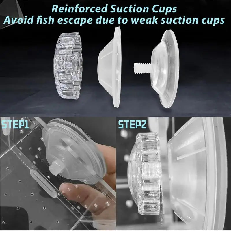 Acrylic Clear Fish Breeder Box For Aquarium Suction Cup