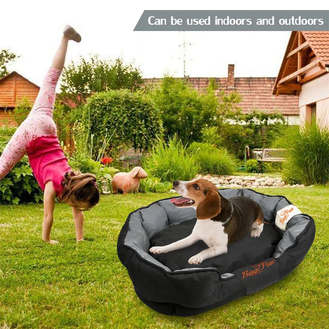 BingoPaw Large Waterproof Dog Bed with Removable Cushion for Ultimate Comfort