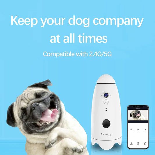 Pet Camera with Treat Dispenser 1080p 180 Degree View Two Way Audio