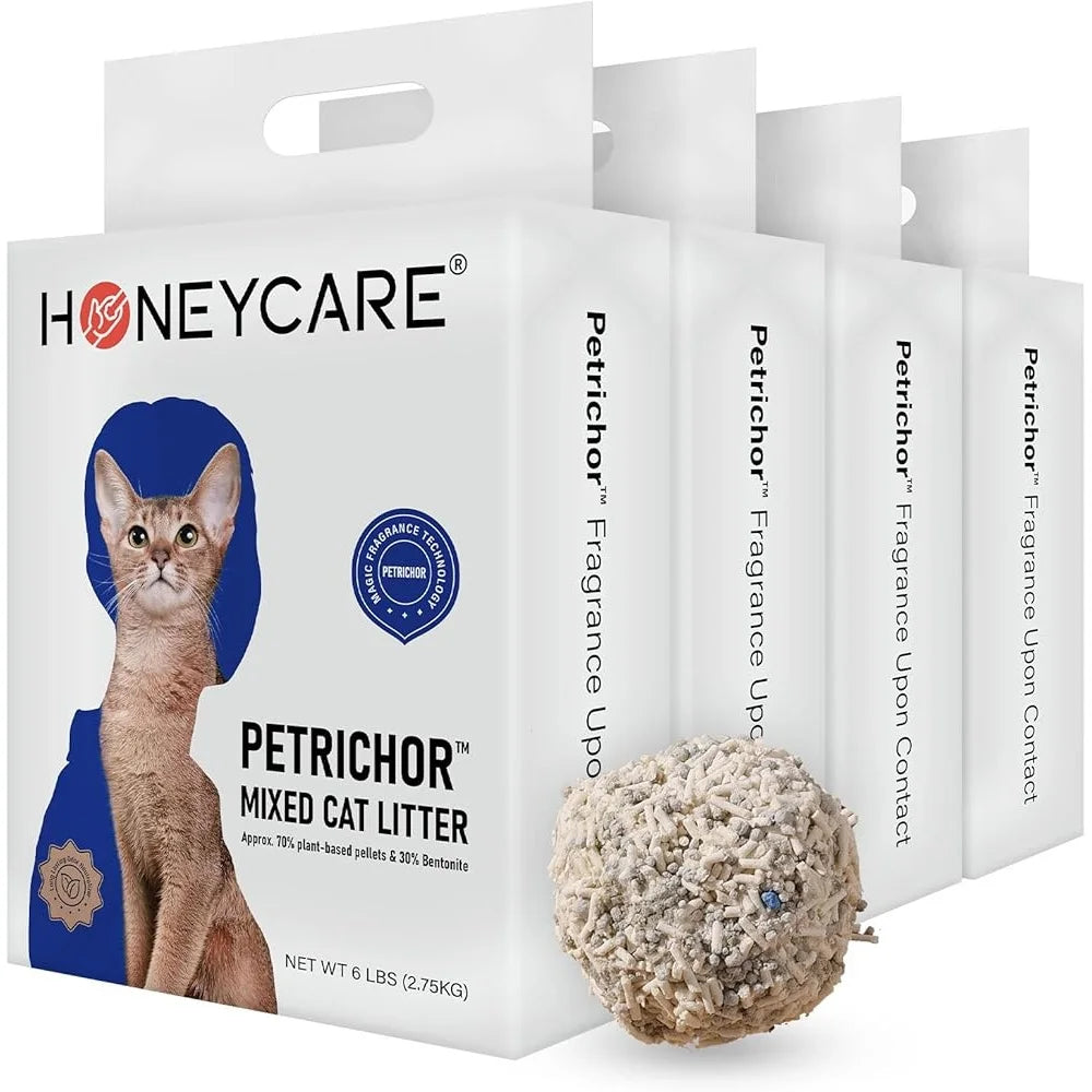 Petrichor Cat Litter Tofu Pellets Quick Clumping Low Dust Eco-Friendly 24lbs