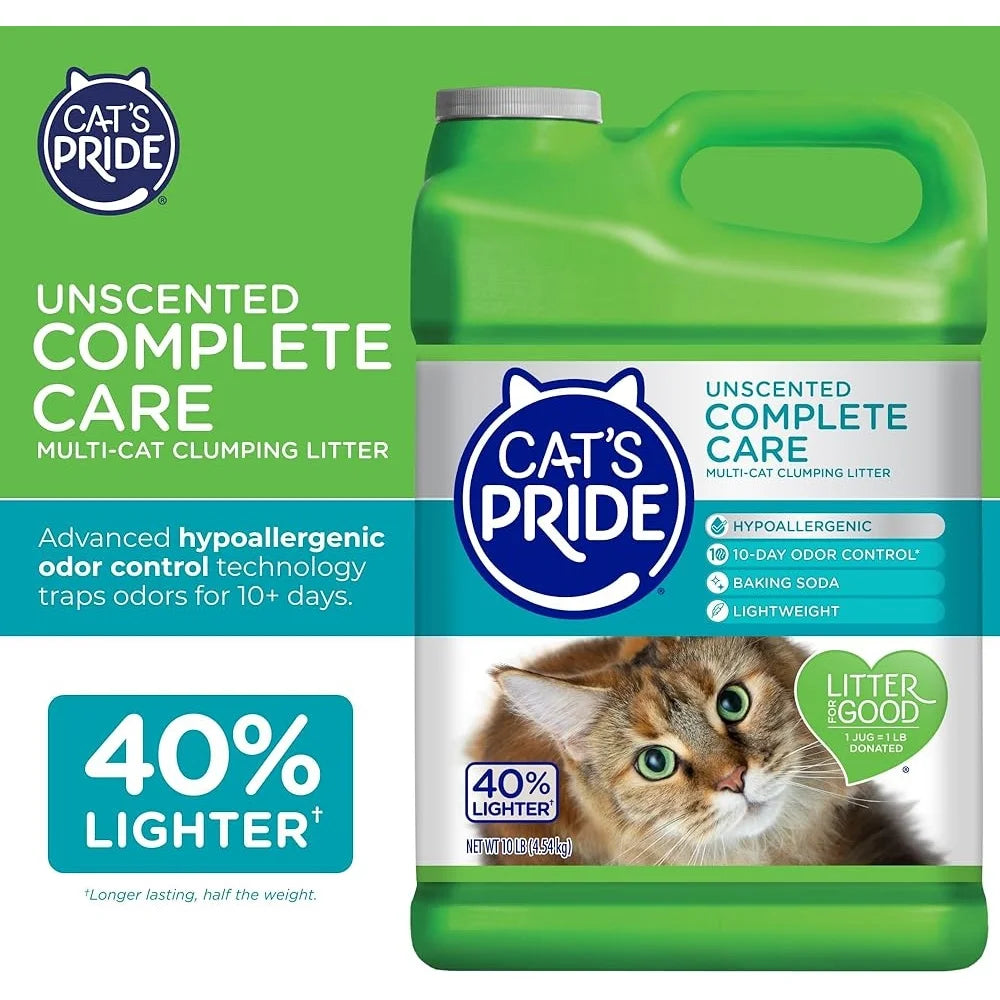 Premium Lightweight Hypoallergenic Cat Litter with Odor Control for Multi Cats