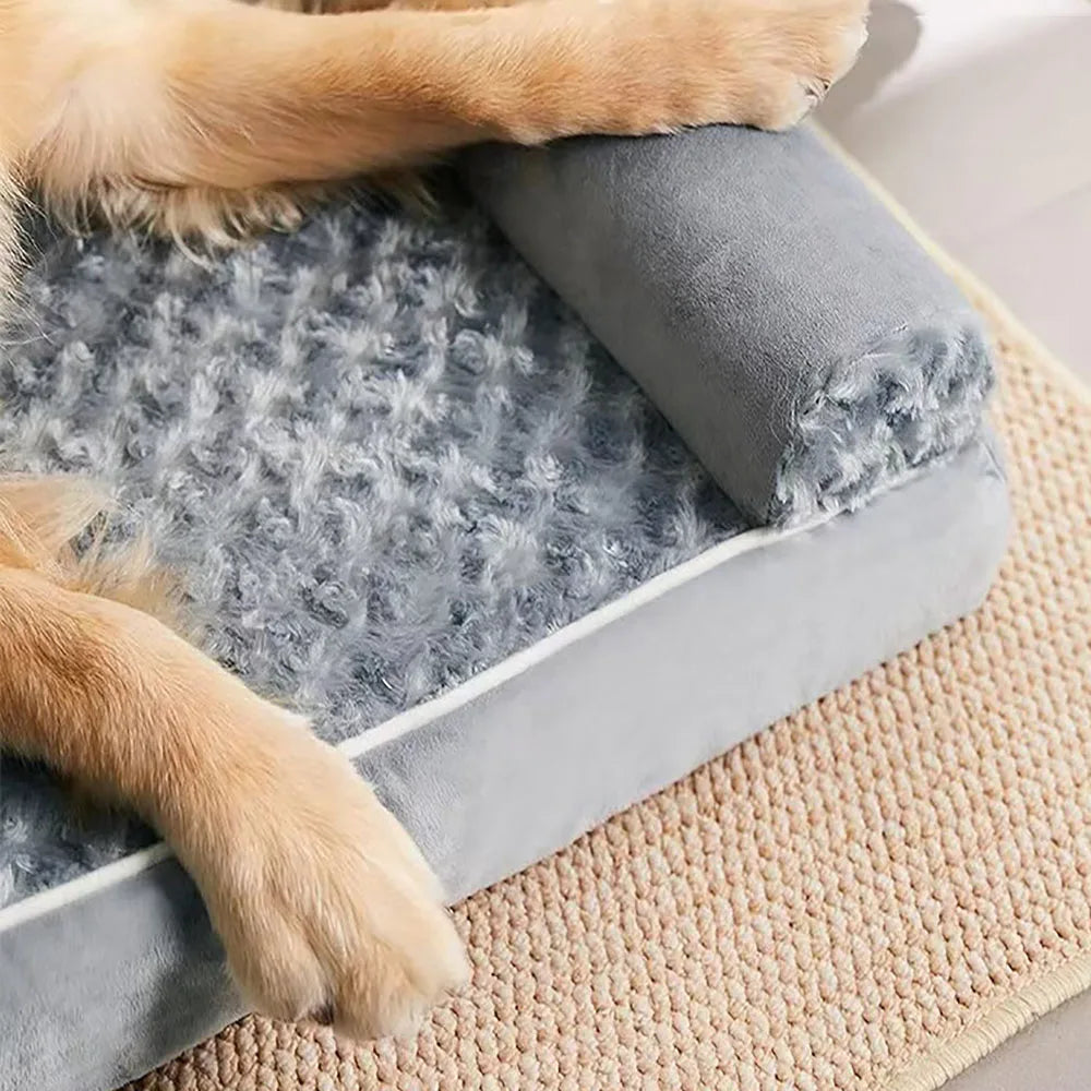 Luxury Memory Foam Dog Bed Waterproof and Washable for Medium Dogs