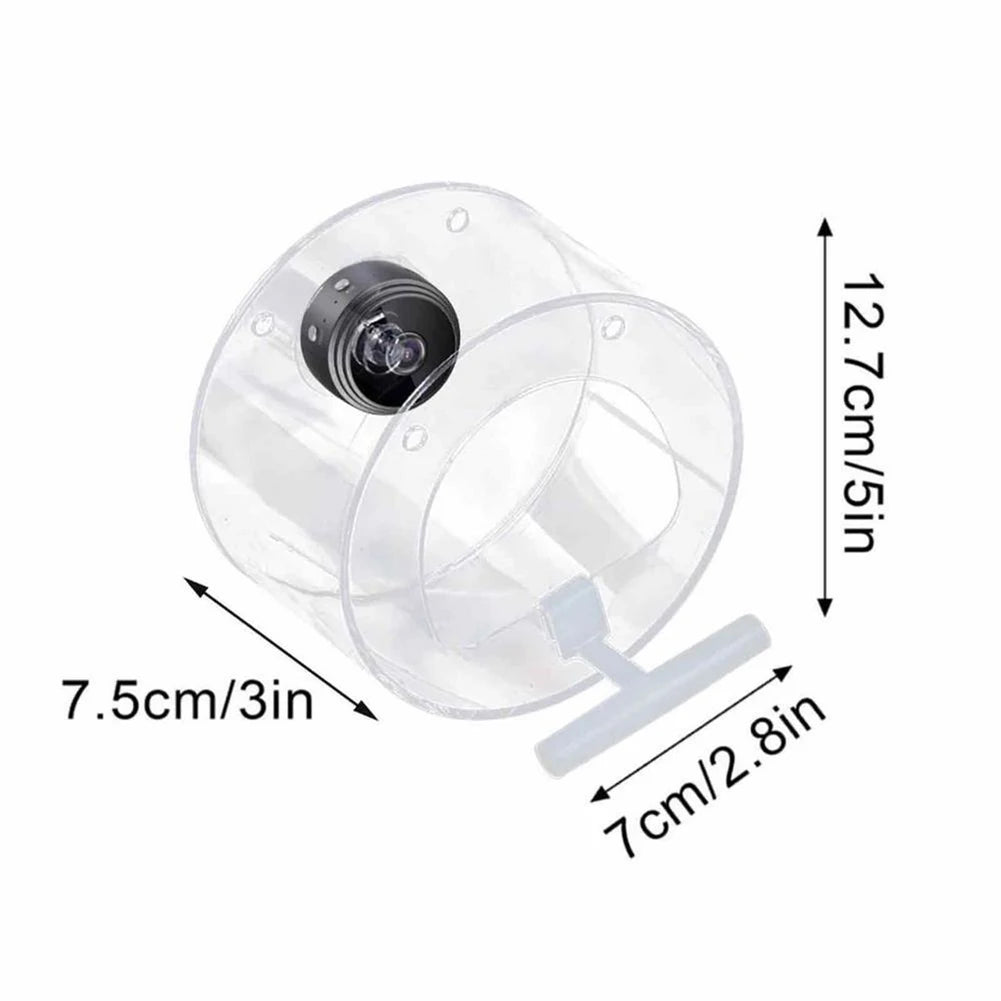 Smart Feeding House Acrylic Bird Feeder with Camera 1080P HD for Outdoor Use