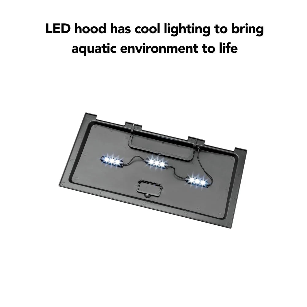 10 Gallon Glass Aquarium Starter Kit With LED Light