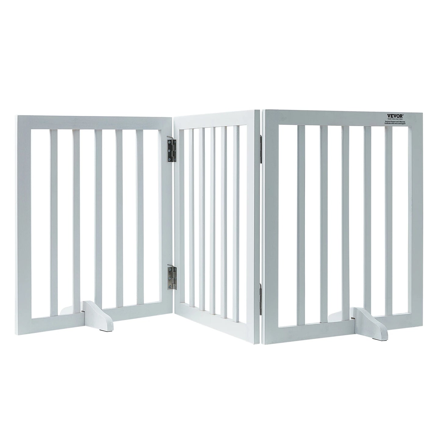 SucceBuy Freestanding Dog Gate 3 Panel Foldable Pet Barrier for Narrow Passages