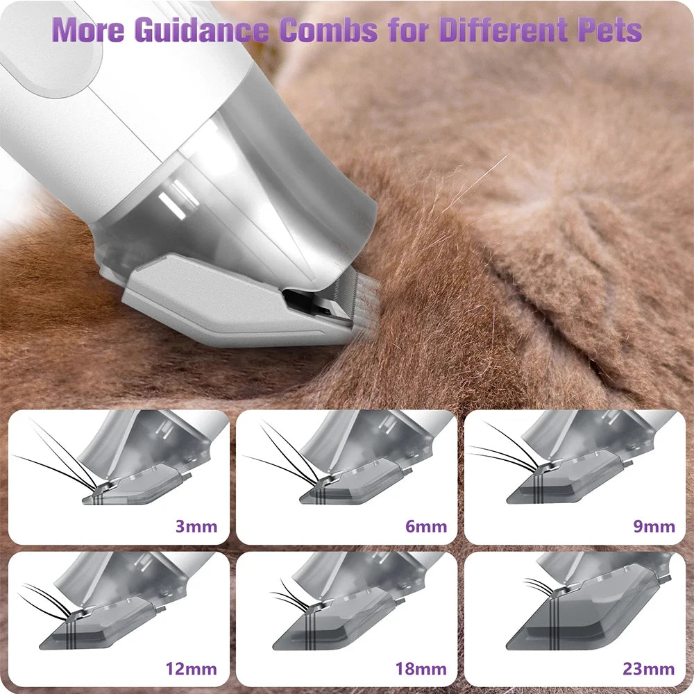 Homeika Pet Grooming Kit Vacuum with Nail Grinder and Shedding Brush