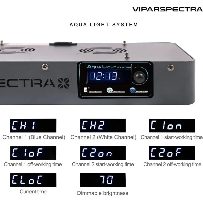 Dimmable LED Aquarium Light For Coral Reef With Remote