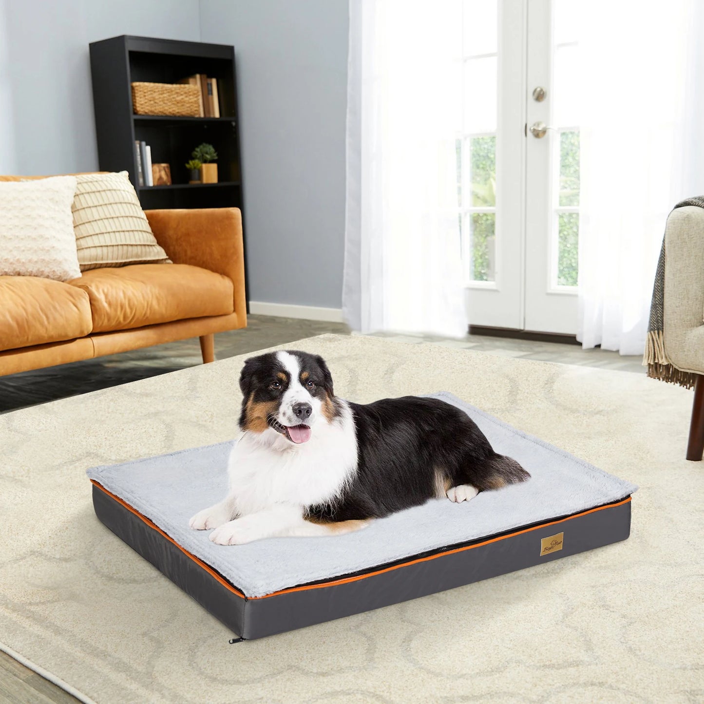 Large Orthopedic Dog Bed with Washable Cover and Padded Foam Cushion