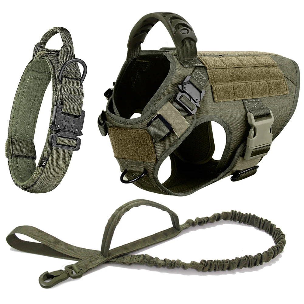 Large Dog Harness And Leash Set For German Shepherd And Malinois Training